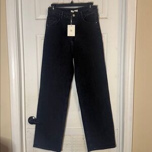 Women's Milio Milano Black Straight Leg Jeans